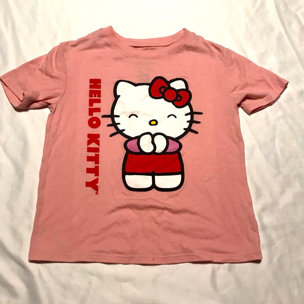 Hello Kitty by Samri Girls Hello Kitty T-Shirt Baby Pink Graphic Shirt Size M(8)